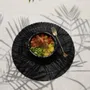 Placemats - The Alang Alang Placemat - Round - Black - BAZAR BIZAR LIVING