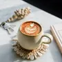 Placemats - The Raffia Shell Coaster - Natural - BAZAR BIZAR LIVING