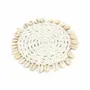 Placemats - The Seagrass Shell Coaster - White - BAZAR BIZAR LIVING