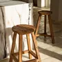 Tabourets - Le Tabouret de Bar Shibori - Naturel - BAZAR BIZAR LIVING