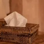 Caskets and boxes - The Rattan Classic Tissue Box - Natural Brown - BAZAR BIZAR LIVING