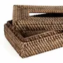 Caskets and boxes - The Rattan Classic Tissue Box - Natural Brown - BAZAR BIZAR LIVING