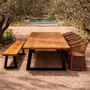 Benches - Bench With Iron Legs - Natural - 280 - BAZAR BIZAR LIVING