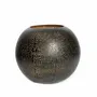 Bougeoirs et photophores  - La Boule Percée - Noir Or - L - BAZAR BIZAR LIVING