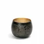 Candlesticks and candle holders - The Pierced Ball - Black Gold - S - BAZAR BIZAR LIVING