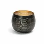 Candlesticks and candle holders - The Pierced Ball - Black Gold - S - BAZAR BIZAR LIVING