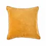 Cushions - The Velvet Crush Cushion Cover - Mustard - 50x50 - BAZAR BIZAR LIVING