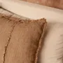 Cushions - The Sahara Fringe Cushion Cover - Natural Brown - 50x50 - BAZAR BIZAR LIVING