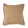 Cushions - The Sahara Fringe Cushion Cover - Natural Brown - 50x50 - BAZAR BIZAR LIVING