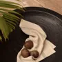 Napkins - The Lint Biscuit Napkin - Natural Black - 45x45 - BAZAR BIZAR LIVING
