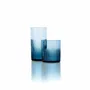 Glass - The Azure Rippled Low Tumbler - Blue - BAZAR BIZAR LIVING