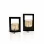 Bougeoirs et photophores  - Le Photophore Hurricane Framed - Noir - L - BAZAR BIZAR LIVING