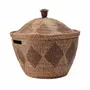 Laundry baskets - The Storage Crown Basket - Natural Brown - BAZAR BIZAR LIVING