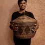 Laundry baskets - The Storage Crown Basket - Natural Brown - BAZAR BIZAR LIVING