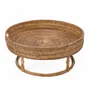Platter and bowls - The Rattan Rise Tray - Natural Brown - BAZAR BIZAR LIVING