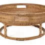 Platter and bowls - The Rattan Rise Tray - Natural Brown - BAZAR BIZAR LIVING