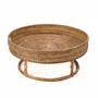 Platter and bowls - The Rattan Rise Tray - Natural Brown - BAZAR BIZAR LIVING