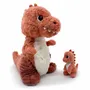 Soft toy - The Ptipotos Mom-Baby T-rex Plush - LES DEGLINGOS