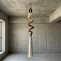 Objets de décoration - Spirale céleste : installation textile sculpturale faite à la main sus - SARMAL DESIGN