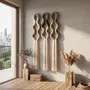 Autres décorations murales - Ethereal Loops : ensemble de 3 installations murales sculpturales en m - SARMAL DESIGN