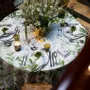 Table cloths - LILY OF THE VALLEY 'Muguet' Linen Tablecloths & Napkins - SUMMERILL AND BISHOP