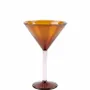 Stemware - Amber and pink cocktail glass - CHEHOMA