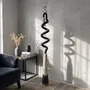 Objets de décoration - Shadow Spiral : installation textile sculpturale faite à la main - SARMAL DESIGN
