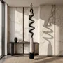 Objets de décoration - Shadow Spiral : installation textile sculpturale faite à la main - SARMAL DESIGN