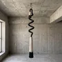 Objets de décoration - Shadow Spiral : installation textile sculpturale faite à la main - SARMAL DESIGN