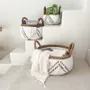 Objets de décoration - Panier artisanal Putih en fibre de bananes et macramé (Moyen) - DESIGN TRIP