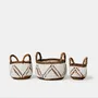 Objets de décoration - Panier artisanal Putih en fibre de bananes et macramé (Petit) - DESIGN TRIP