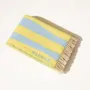 Plaids - Plaid en laine bleu clair et jaune - KLEKKS NO. 24 - KLEKKS