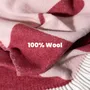 Plaids - Plaid en laine bordeaux et pêche - KLEKKS x Ju Schnee NO 29 - KLEKKS