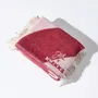 Plaids - Plaid en laine bordeaux et pêche - KLEKKS x Ju Schnee NO 29 - KLEKKS