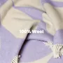 Plaids - Plaid en laine crème et lilas - KLEKKS NO. 32 - KLEKKS
