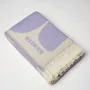 Plaids - Plaid en laine crème et lilas - KLEKKS NO. 32 - KLEKKS