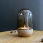 Decorative objects - GLOW. Lantern in oak and hand-blown glass - FINBEAUX