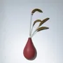 Outdoor decorative accessories - DROP OF EARTH (soliflora for dried flowers) - MONOCHROMIC CERAMIC