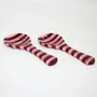 Flatware - Striped Salad Server Set | Hand-poured Resin | 9 Inch - CASA AMAROSA