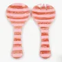 Flatware - Striped Salad Server Set | Hand-poured Resin | 9 Inch - CASA AMAROSA