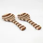Flatware - Striped Salad Server Set | Hand-poured Resin | 9 Inch - CASA AMAROSA