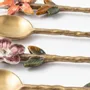 Kitchen utensils - Floral Motif Teaspoon Set | Stainless Steel Spoons | Set Of 4 - CASA AMAROSA