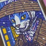 Affiches - Affiche "Chat quittant un restaurant sous la neige" - Format 30x40cm - YEAAAH! STUDIO