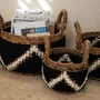 Decorative objects - Hidam basket made of natural banana fiber and macrame (small) - DESIGN TRIP