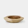Decorative objects - Large striated teak bowl/tray - 40 cm - DESIGN TRIP