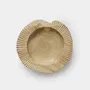 Decorative objects - Large striated bowl/tray in bleached teak - 40 cm - DESIGN TRIP