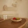 Decorative objects - Large striated bowl/tray in bleached teak - 40 cm - DESIGN TRIP