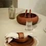 Platter and bowls - Sola solid teak salad bowl - DESIGN TRIP