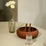 Platter and bowls - Sola solid teak salad bowl - DESIGN TRIP