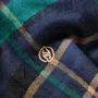 Foulards et écharpes - ÉCHARPE HOMME SKOMER — TARTAN ÉCOSSAIS MARINE, VERT & BEIGE EN LAINE - AV08 PARIS